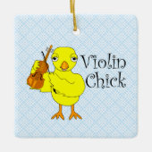 Viool ChickText Keramisch Ornament (Voorkant)