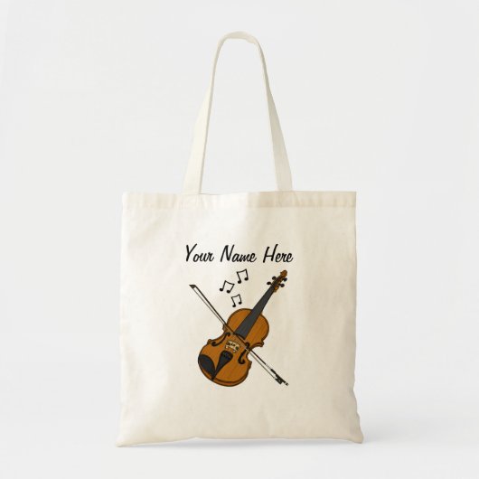 Viool Custom Violinist Muzikant Gift Tote Bag (Voorkant)