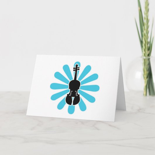 Viool Daisy Notecards Kaart (Voorkant)