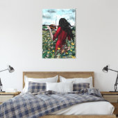Viool Dame Canvas Print Zomer Sonate (Insitu (Slaapkamer))