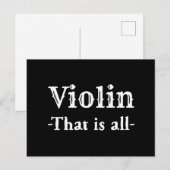Viool Dat Is Alles Grappige Muziek Briefkaart (Voorkant / Achterkant)
