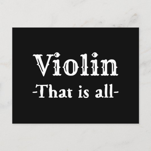 Viool Dat Is Alles Grappige Muziek Briefkaart (Voorkant)