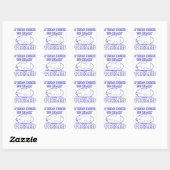 viool design vierkante sticker (Vel)