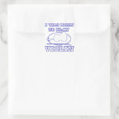 viool design vierkante sticker (Tas)