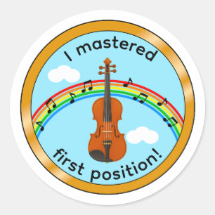 Viool Eerste Positie Kinderen Medaille Sticker