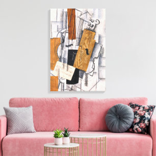 Viool en Bladmuziek Georges Braque Canvas Afdruk