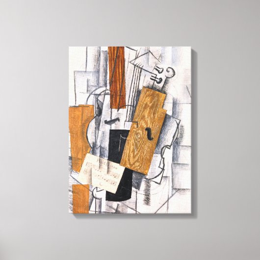 Viool en Bladmuziek | Georges Braque | Canvas Afdruk (Voorkant)
