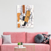 Viool en Bladmuziek | Georges Braque | Canvas Afdruk (Insitu (Woonkamer))