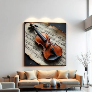 Viool en Bladmuziek Poster
