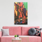 Viool en gitaar door Juan Gris, Vintage Cubisme Ku Canvas Afdruk (Insitu (Woonkamer))
