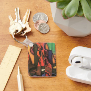 Viool en gitaar door Juan Gris, Vintage Cubisme Ku Sleutelhanger