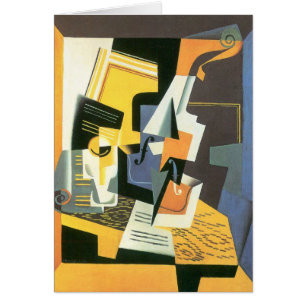 Viool en glas door Juan Gris, Vintage Cubisme