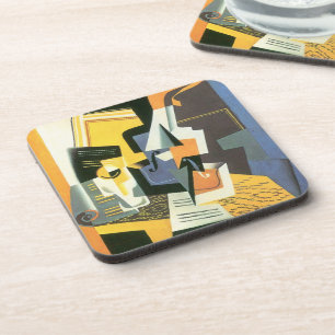 Viool en glas door Juan Gris, Vintage Cubisme Onderzetter