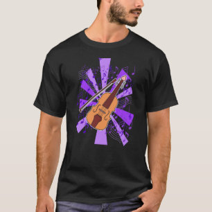 Viool en muziek t-shirt