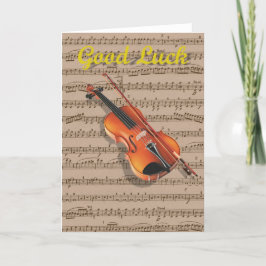 Viool en muziekblad. kaart