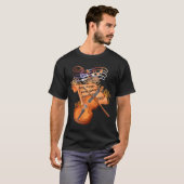 Viool en muzieknoot grappig t-shirt (Voorkant volledig)