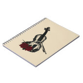 Viool en Rozen Notitieboek (Linkerzijde)