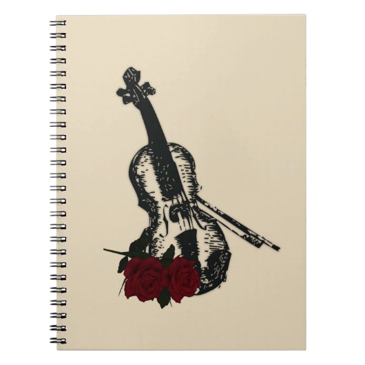 Viool en Rozen Notitieboek (Voorkant)