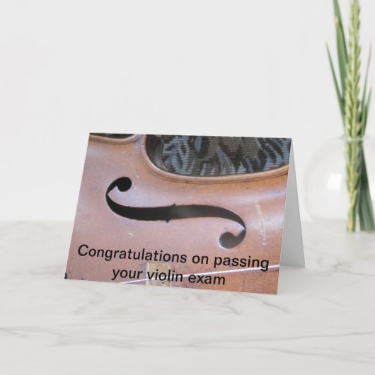 viool examen kaart (Voorkant)