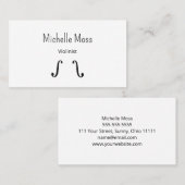 Viool F Holes Muziekleraar Violiniste Visitekaartje (Voorkant / Achterkant)