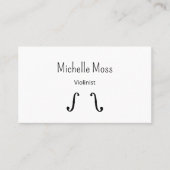 Viool F Holes Muziekleraar Violiniste Visitekaartje (Voorkant)