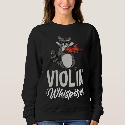 Viool fluisteraar wasbeer violist trui (Voorkant)