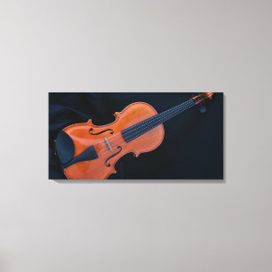 Viool Foto Close-up Canvas Afdruk