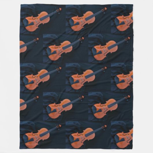 Viool Foto Close-up Fleece Deken (Voorkant)