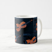 Viool Foto Close-up Koffiemok (Voorkant rechts)