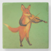 Viool: Fox Stenen Onderzetter (Voorkant)