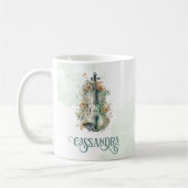 Viool Gepersonaliseerde Elegante Waterverf Koffiemok (Links)