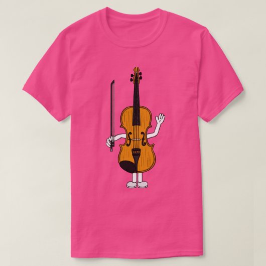 Viool Grappig Karakter Violist String Teacher Fu T-shirt (Design voorkant)