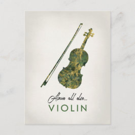 Viool - Green Marble Music Briefkaart