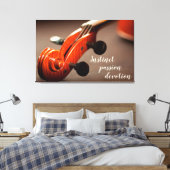 Viool Hoofd Inspiratie Canvas Afdruk (Insitu (Slaapkamer))