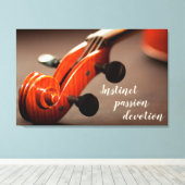 Viool Hoofd Inspiratie Canvas Afdruk (Insitu (Houten vloer))