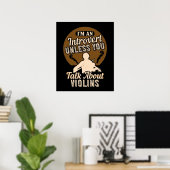 Viool - Ik ben een introvert Poster (Thuiskantoor)