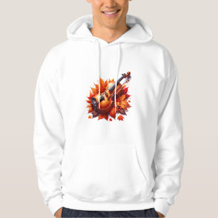 Viool in het bed van bladeren hoodie