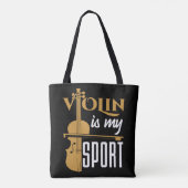 Viool Is Mijn Sport Tote Bag (Achterkant)