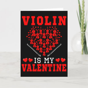 Viool Is Mijn Valentijn Instrument Team Schattige Kaart