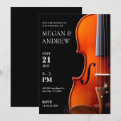 Viool klassieke muziek concert Bruiloft Kaart (Voorkant / Achterkant)