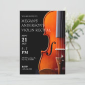 Viool klassieke muziek concert overweging kaart (Staand voorkant)