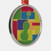 Viool Kleurblokken Ornament (Rechts)