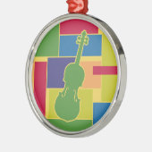 Viool Kleurblokken Ornament (Links)