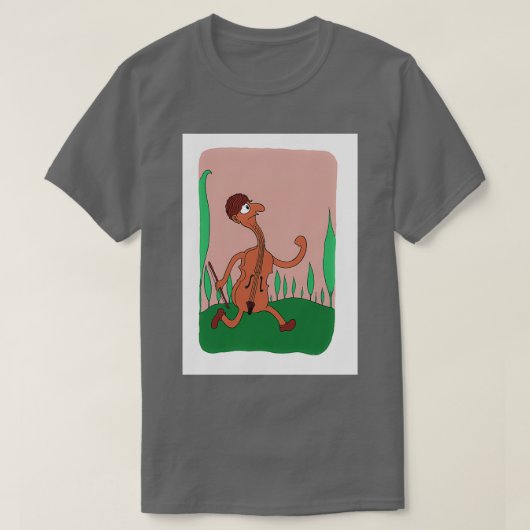 viool lang 1 t-shirt (Design voorkant)