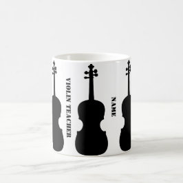Viool leraar Gift funky gepersonaliseerd Koffiemok