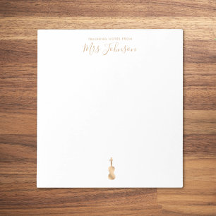 Viool leraar onderwijs notities Elegant Script Notitieblok