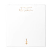 Viool leraar onderwijs notities Elegant Script Notitieblok (Voorkant)