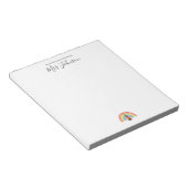 Viool leraar waardering regenboog muziek notitieblok (Schuin)