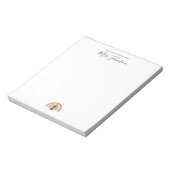 Viool leraar waardering regenboog muziek notitieblok (Linkerzijde)