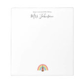 Viool leraar waardering regenboog muziek notitieblok (Voorkant)